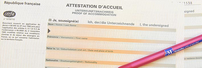 Attestation d'accueil